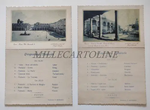 LLOYD SABAUDO GENOVA - 2 Programmi Musicali with Postcards Cuneo Venezia