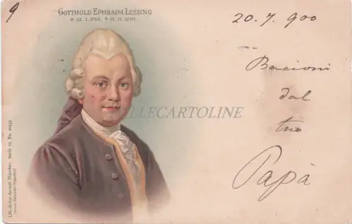 GOTTHOLD EPHRAIM LESSING - Postkarte 1900