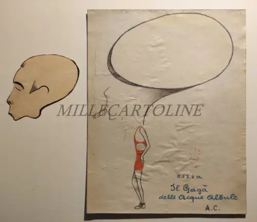 STENO SVA VANZINA - Il Gagà delle Acque Albule, Bozzetto 1932