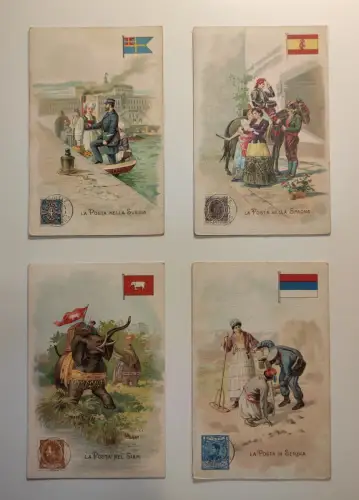 LA POSTA - 90 Postkarten Lot