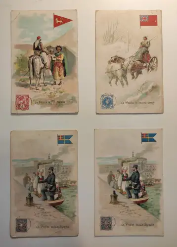 LA POSTA - 90 Postkarten Lot