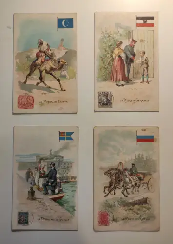 LA POSTA - 90 Postkarten Lot