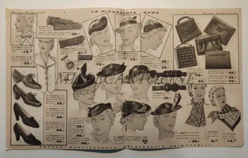 LA RINASCENTE - Roma Piazza Colonna, Novità Primaverili 1937 Moda