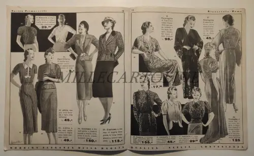 LA RINASCENTE - Roma Piazza Colonna, Novità Primaverili 1937 Moda