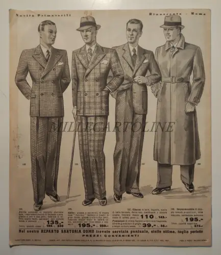 LA RINASCENTE - Roma Piazza Colonna, Novità Primaverili 1937 Moda