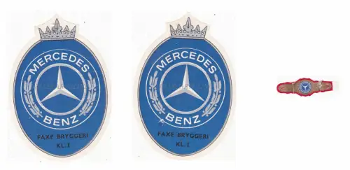 MERCEDES BENZ - 3 Etiketten Set