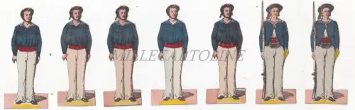 PAPPSOLDATEN - 7 ausgeschnittene Silhouetten