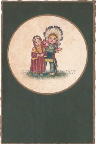 INDIANER - Lilliput, Postkarte