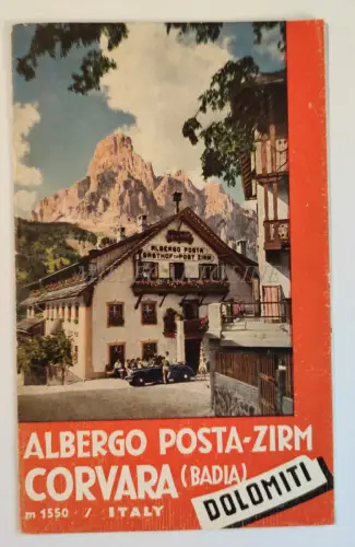HOTEL POST - ZIRM CORVARA (BADIA) - Werbe-Faltbroschüre Dolomiten