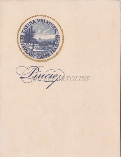 CASINA VALADIER RESTAURANT CAFFE TEA ROOM - Pincio, Pieghevole Werbung