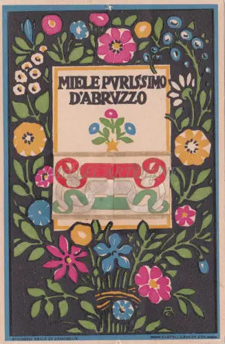 HONIG PURISSIMO D'ABRUZZO - Werbekarton Castellammare Adriatico