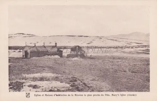 ALASKA - Mary's Igloo - Kirche und Missionshaus am nächsten zum Pol