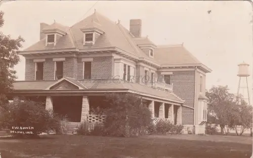 INDIANA - Delphi - E. W. Bowen - Foto Postkarte 1909