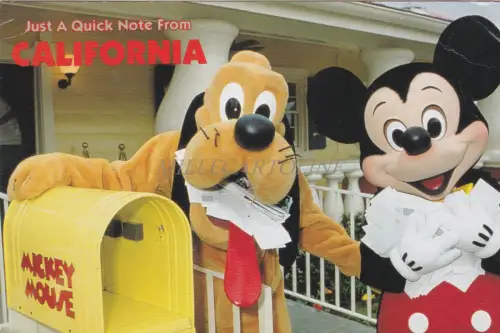 WALT DISNEY - Mickey Mouse & Pluto Postkarte