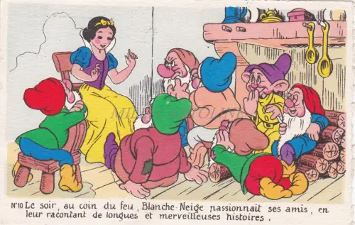 WALT DISNEY - Snow White and Seven Dwarfs Schneewittchen - Sephériadès 10 1939 PC