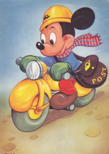 WALT DISNEY - Topolino Mickey Mouse - Postbote 1959 Postkarte