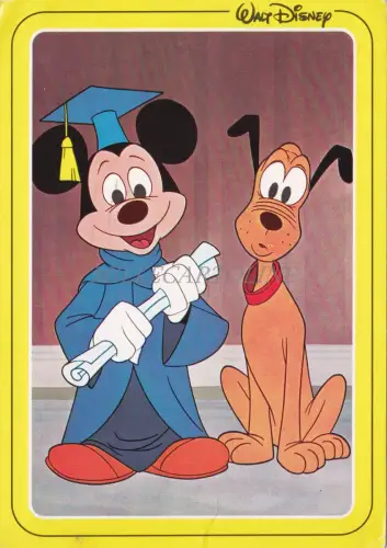 WALT DISNEY - Mickey Mouse & Pluto Postkarte 2