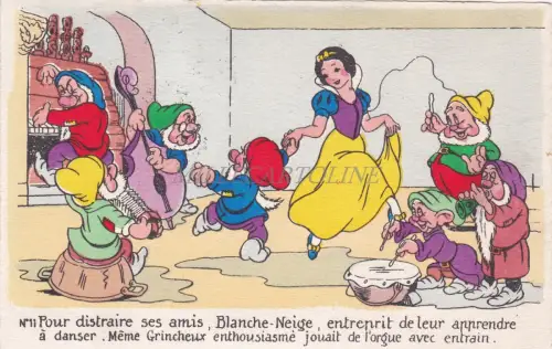 WALT DISNEY - Snow White and Seven Dwarfs Schneewittchen - Sephériadès 11 1939 PC