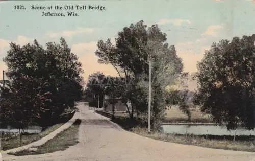 WISCONSIN - Szene an der Old Toll Bridge, Jefferson 1911