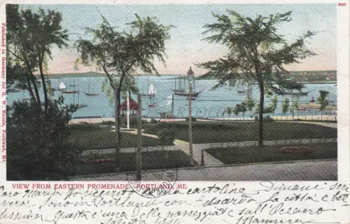 MAINE - Blick von der Eastern Promenade, Portland 1904