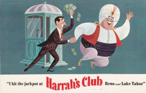 NEVADA - Reno and Lake Tahoe - I hit the Jackpot at Harra's Club 1958 1