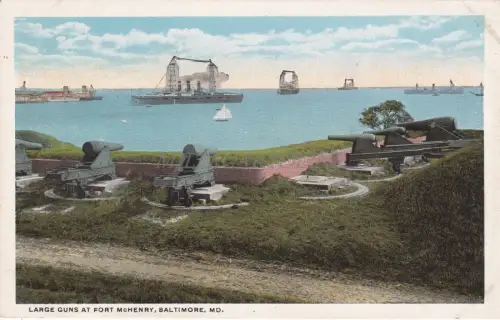 MARYLAND - Large Guns at Fort McHenry, Baltimore