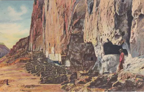 NEW MEXICO - North Wall Ruins Frijoles Canyon