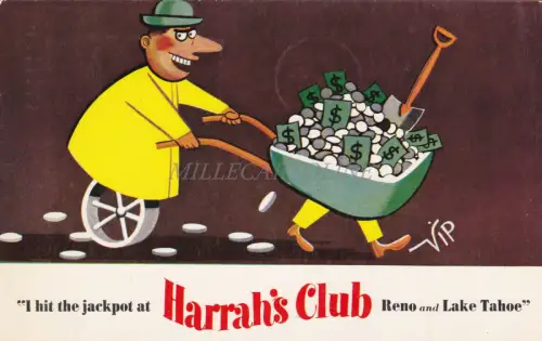 NEVADA - Reno and Lake Tahoe - I hit the Jackpot at Harra's Club 1958 3