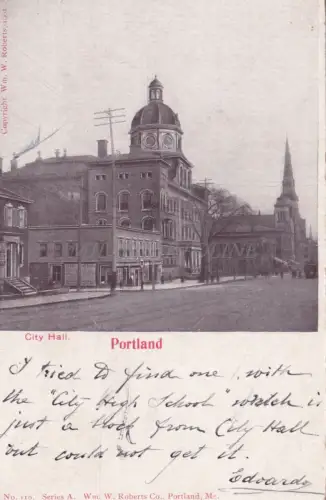 MAINE - Portland - City Hall 1902