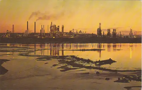 OKLAHOMA - Ölraffinerie bei Nacht, Tulsa 1967
