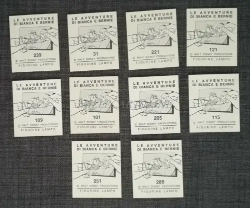 WALT DISNEY - 10 illustrierte Aufkleber