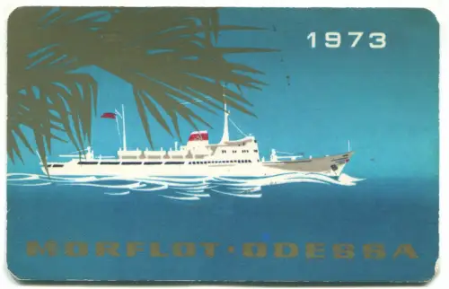 Taschenkalender 1973 von Morflot Odessa, Schiff (05)m