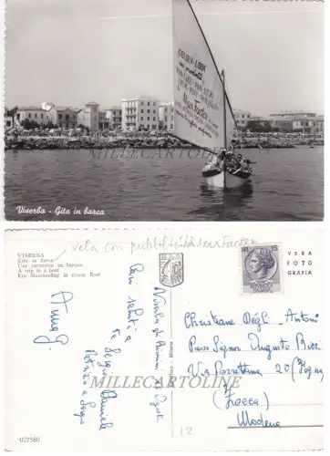 VISERBA: Bootsfahrt - Werbung Max Factor 1960