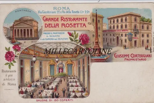 ROM: Großes Restaurant della Rosetta im Pantheon ..(Typ Gruss)