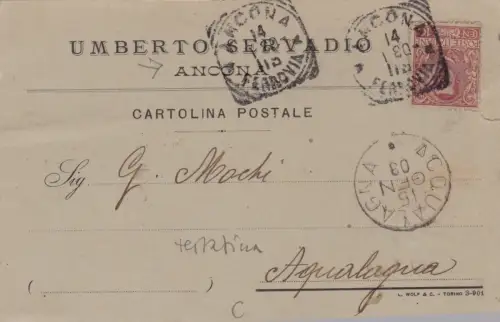 ANCONA: Kopfstück Umberto Servadio 1903