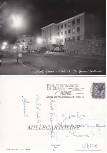 ASCOLI PICENO: Viale A. De Gasperi - Nacht 1960