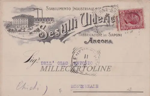 ANCONA: Bildkopf Sestilli Ulderico - Seifenfabrik 1911