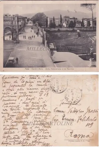 FANO: Giardini Roma - Porta Malatestiana und Via Flaminia 1942