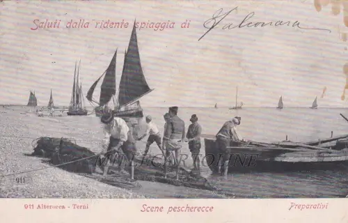 FALCONARA: Fischereifahrzeugszenen - Vorbereitungen 1907