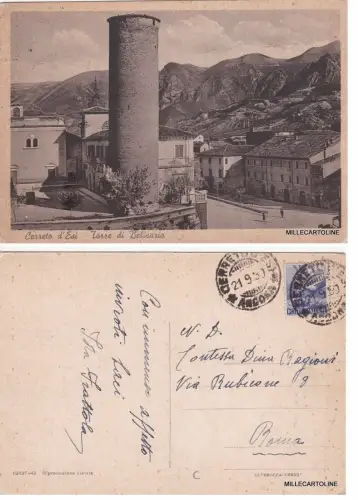 CERRETO d'ESI: TORRE DI BELLISARIO 1950