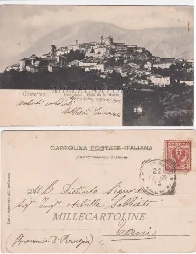 CAMERINO: Panorama - Vista da Le Mosse 1902