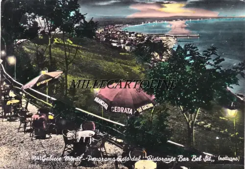 GABICCE MONTE: Panorama vom Restaurant Bel Sit aus gesehen - Nacht 1958