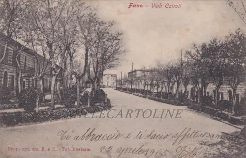 FANO: Viali Cairoli 1905
