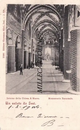 JESI: Innenraum der Kirche S. Marco 1904