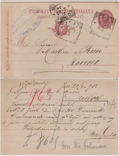 IESI: Cart. post c.10 von Dorgheria Gambelli alla Martini & Rossi 1902