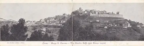 OSIMO: Borgo S. Giacomo e Via Aurelio Saffi (jia' Piazza Nuova) - Karte. doppelt