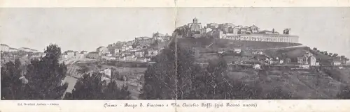 OSIMO: Borgo S. Giacomo und Via Aurelio Saffi (bereits Piazza Nuova) - Karte. double