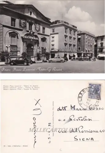GEWICHT: Piazza Lazzarini - Teatro G. Rossini 1958