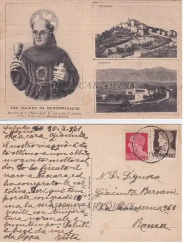 MONTEPRANDONE: S. Giacomo - Panorama e Convento 1941