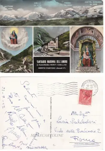 MONTE FORTINO - Santuario Madonna dell'Ambro 1957